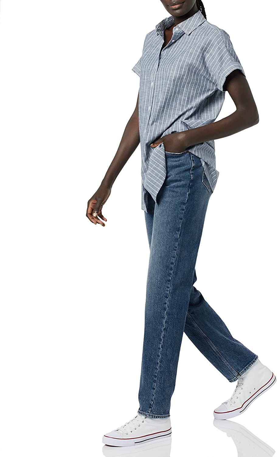 Goodthreads Women's Washed Cotton Short Sleeve Tunic