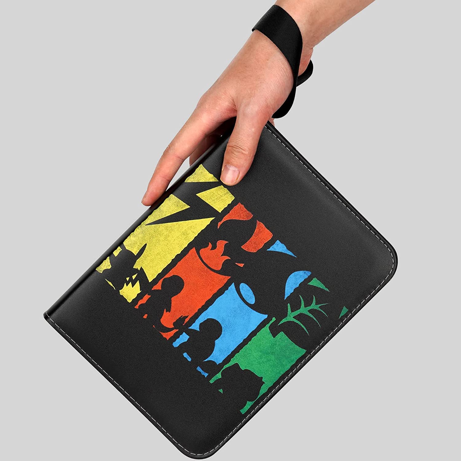 FovBern 4-Pocket Card Binder， Trading Card Binder with 50 Premium Removable Sleeves， Holds Up to 400 Cards， Card Holder Collector Album for Game Cards