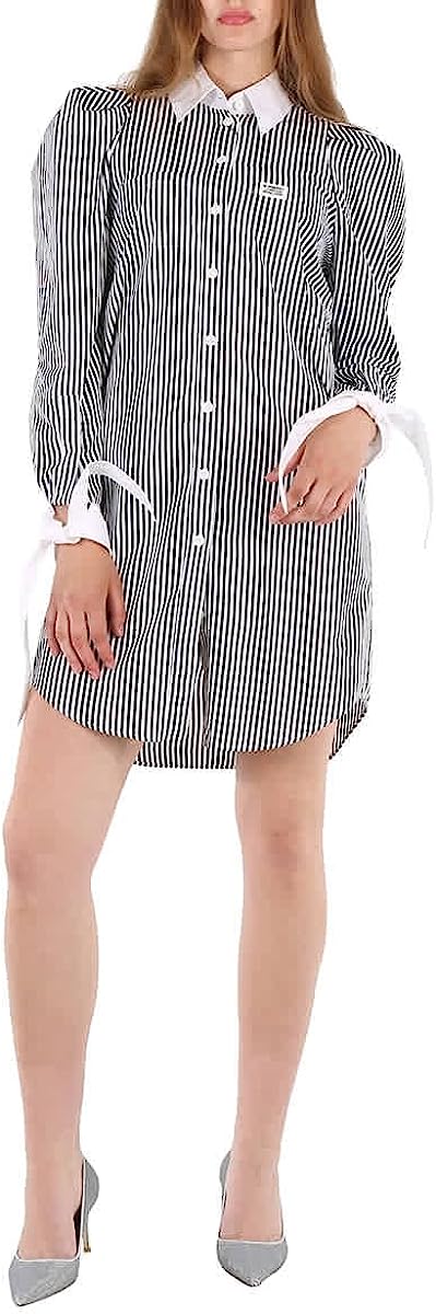 BURBERRY Ladies Black Striped Cotton Poplin Shirt Dress, Brand Size 4 (US Size 2)