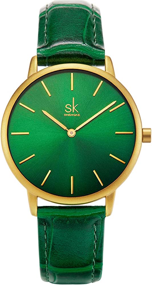 SHENGKE Simplicity Creative Women Watch Genuine Leather Elegant Women Watches Ladies Business Wristwatch