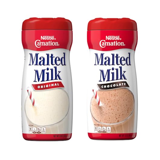 Palatize Variety Pack of Chocolate & Original Nestle Malted Milk Powder - 2 Flavors, 13oz Each