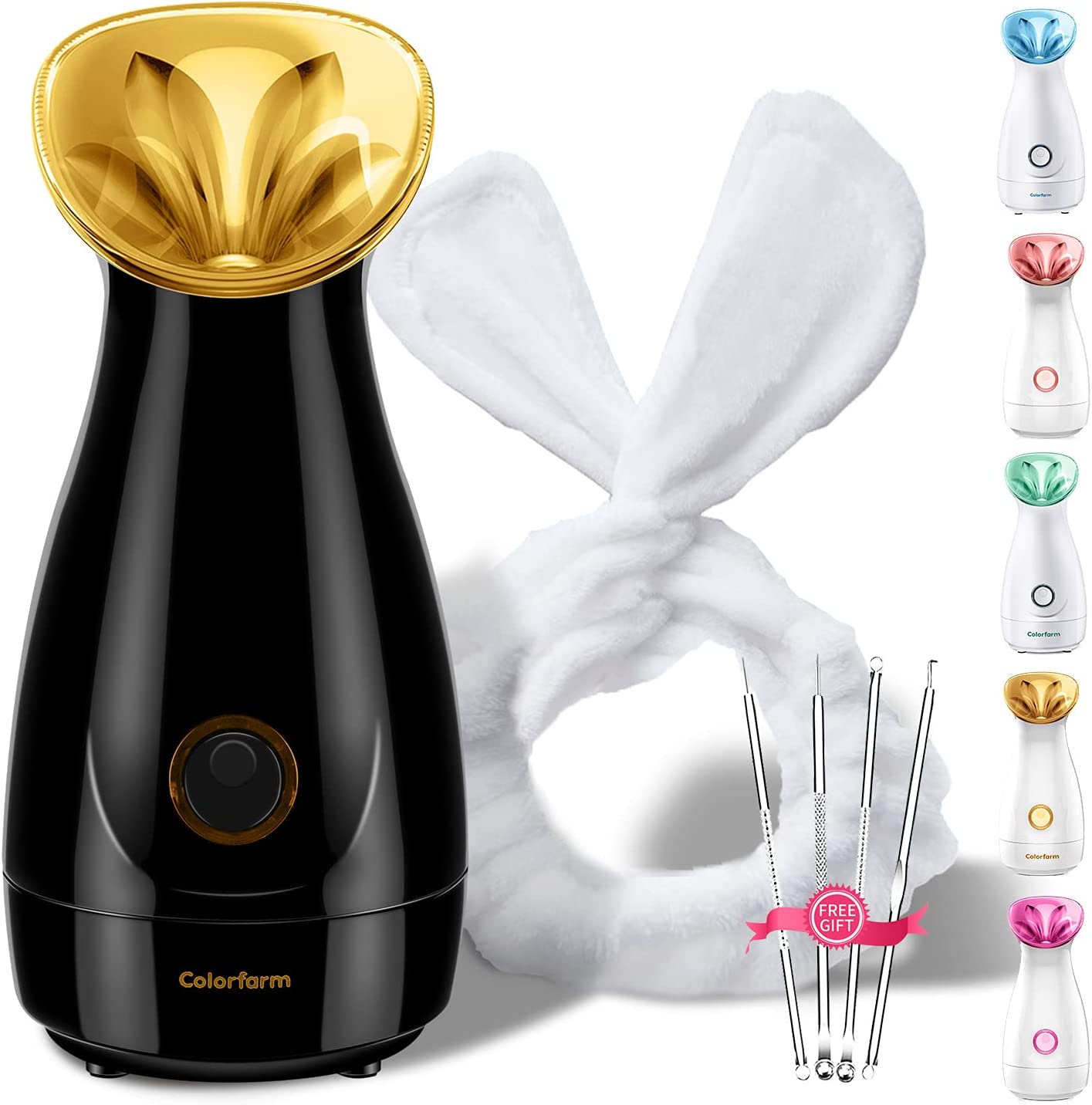 Facial Steamer Nano Ionic Hot Mist Face Steamer Home Sauna SPA Face Humidifier Atomizer for Women Men Moisturizing Unclogs Pores Spa Quality